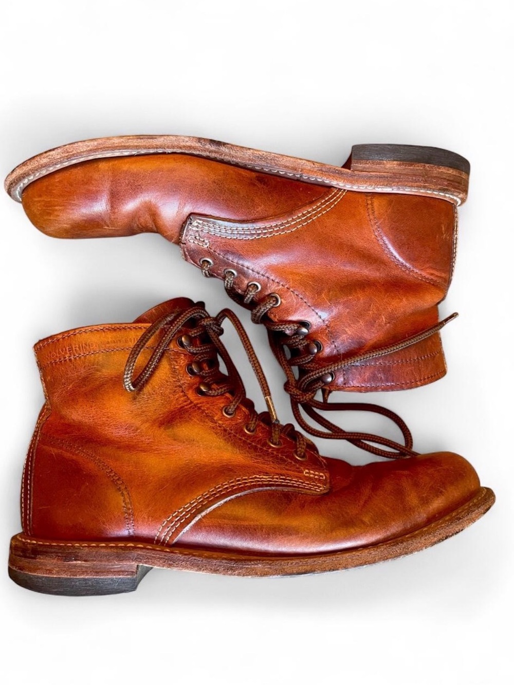 Wolverine 1000 Mile Boots 9D Brown Horween CXL Leather Mens 9749 USA Heritage